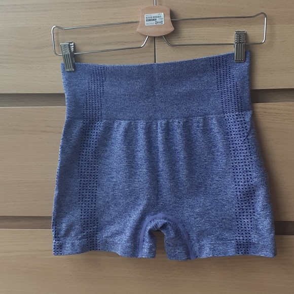 Pants - Vital Seamless Purple/Indigo Marl Active Gym Legging Shorts Size Small